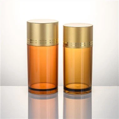 Bottiglia di plastica PET per capsule di alta qualità color ambra